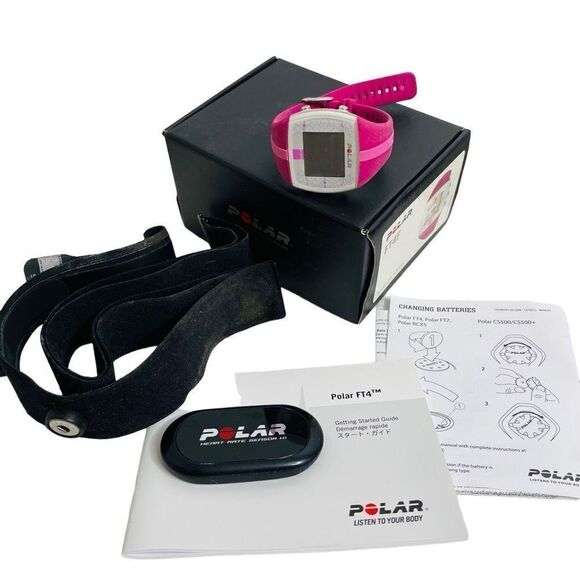 Polar FT4 Pink Fitness Heart Rate Watch Sensor Monitor Size Medium - 2XL - Picture 1 of 9